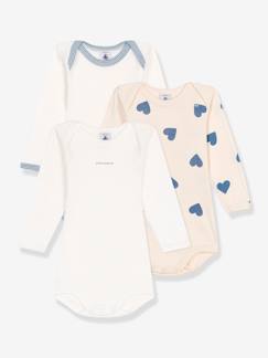 Baby-3er-Pack Baby Schlupfbodys PETIT BATEAU