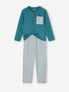 Junge-Pyjama, Overall-Jungen Schlafanzug mit gestreifter Hose