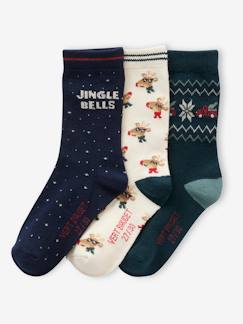 Junge-Unterwäsche-Socken-3er-Pack Jungen Weihnachtssocken BASIC Oeko-Tex