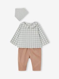 Baby-Baby-Set: Hemdbody, Cordhose & Halstuch