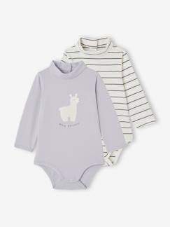 Baby-Body-2er-Pack Baby Bodys mit Rollkragen Oeko-Tex