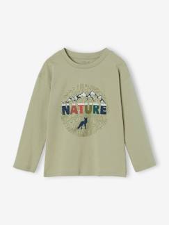 Junge-Jungen Shirt mit Natur-Print und Recycling-Baumwolle