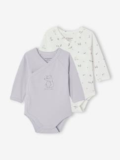 Baby-Body-Bio-Kollektion: 2er-Pack Baby Wickelbodys mit langen Ärmeln