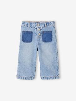 Baby-Hose, Jeans-Weite Mädchen Baby Jeans mit Kontrasteffekt