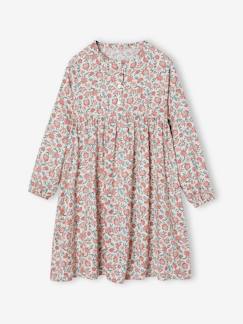 Fille-Robe-Robe motif all over ouverture boutonnée devant