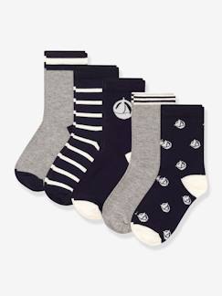 Garçon-Sous-vêtement-Lot de 5 paires de chaussettes garçon PETIT BATEAU