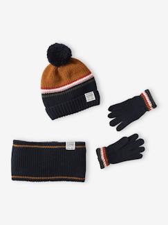 Garçon-Ensemble Bonnet Snood Gants/Moufles 2/3 ans