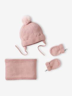 Bébé-Ensemble bébé fille bonnet + snood + moufles