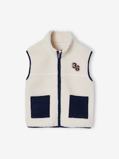 Garçon-Pull, gilet, sweat-Gilet en sherpa sans manches Garçon