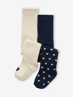 Baby-Socken, Strumpfhose-2er-Pack Mädchen Baby Strumpfhosen mit Herzen Oeko-Tex