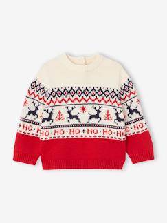 Baby-Pullover, Strickjacke, Sweatshirt-Baby Jacquardpullover Capsule FAMILY HO HO HO