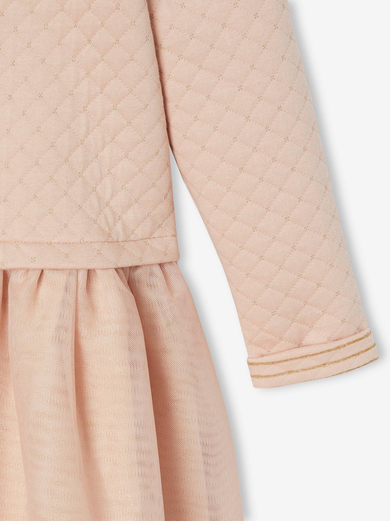 Robe Bi-Matière Fille à Suivre Modèle Genève - Taille 38, Rouge, Occasion Très Bon État