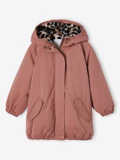 Mädchen-Mantel, Jacke-Mädchen Winterjacke mit Kapuze, Wattierung Recycling-Polyester