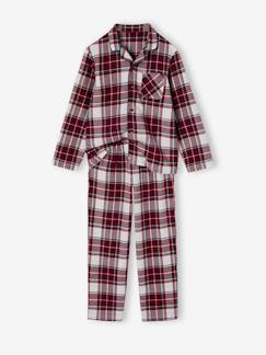 Junge-Pyjama, Overall-Karierter Kinder Schlafanzug Weihnachts-Capsule HAPPY FAMILY Oeko-Tex