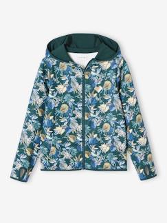 Fille-Vêtements de sport-Sweat sport zippé matière technique fille motifs fleurs