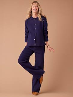 Ensemble de grossesse gilet et pantalon large en tricot