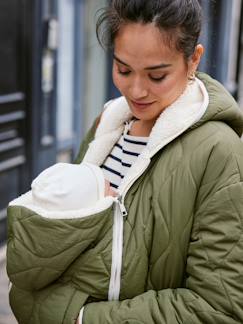 Vêtements de grossesse-Doudoune évolutive et réversible grossesse et portage ENVIE DE FRAISE