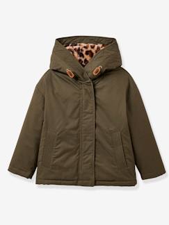 Fille-Manteau, veste-Parka fille doublée léopard CYRILLUS