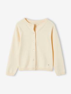 Fille-Pull, gilet, sweat-Gilet-Gilet fille maille fine BASICS