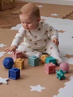 Spielzeug-Baby Sensorik-Spielzeug, 6 Würfel & 4 Bälle