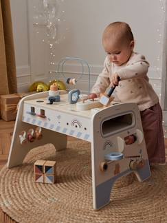 Spielzeug-Mitwachsende Baby Activity-Werkbank aus Holz FSC®