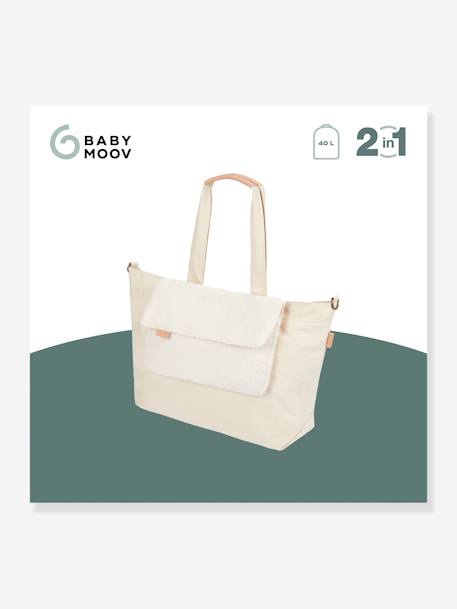 Tote bag BABYMOOV beige+marron imprimé 