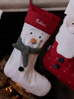 Linge de maison et décoration-Chaussette de Noël bonhomme de neige personnalisable