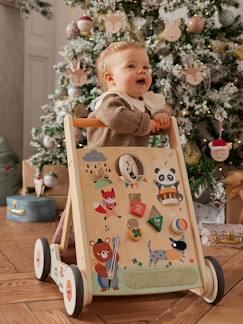 Spielzeug-Erstes Spielzeug-Baby Lauflernwagen HAPPY ANIMALS aus Holz FSC®