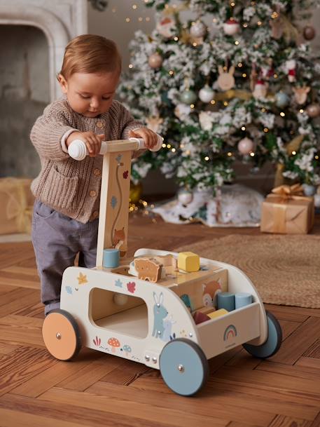 Baby 2-in-1-Lauflernwagen WALDFREUNDE aus Holz FSC® natur 