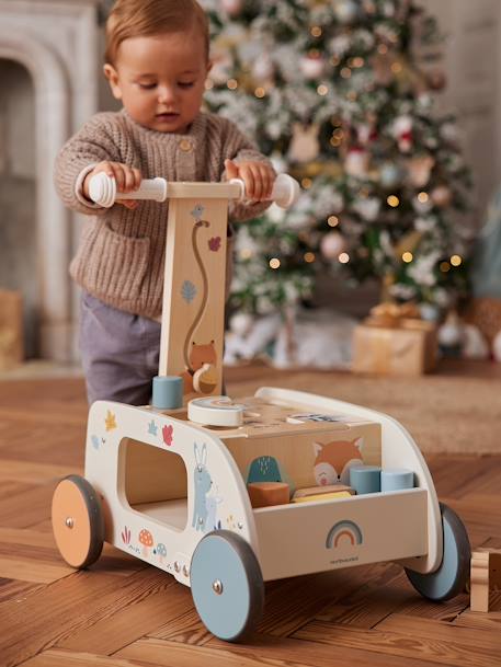 Baby 2-in-1-Lauflernwagen WALDFREUNDE aus Holz FSC® natur 