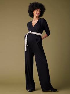 Umstandsmode-Stillmode-Kollektion-Weiter Umstands-Jumpsuit mit Wende-Gürtel ENVIE DE FRAISE