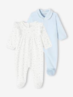 Baby-Strampler, Pyjama, Overall-2er-Pack Mädchen Baby Samt-Strampler Oeko-Tex