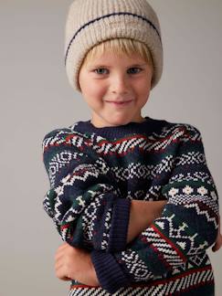 Junge-Pullover, Strickjacke, Sweatshirt-Jungen Jacquard-Strickpullover mit Rundhals Oeko-Tex