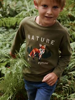 Junge-T-Shirt, Poloshirt, Unterziehpulli-T-Shirt-Jungen Shirt mit Fuchs-Print