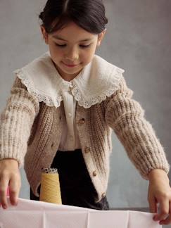 Fille-Pull, gilet, sweat-Gilet en maille mousseuse fille