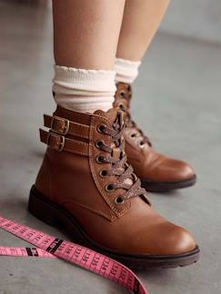 Schuhe-Mädchen Leder-Schnürboots