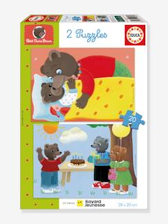 Spielzeug-Lernspiele-2er-Set Kinder Puzzles KLEINER BRAUNBÄR EDUCA, 2x 20 Teile