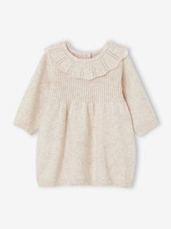 Bébé-Robe, jupe-Robe à collerette en tricot bébé