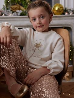 Mädchen-Pullover, Strickjacke, Sweatshirt-Mädchen Geschenkset: Sweatshirt & Zauberstab, mit Recycling-Polyester