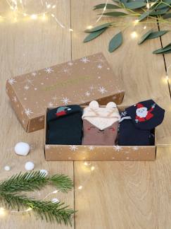 Baby-Jungen Baby Weihnachts-Geschenkset: 3 Paar Socken Oeko-Tex