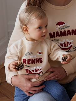 Baby-Pullover, Strickjacke, Sweatshirt-Baby Sweatshirt Familien-Capsule WEIHNACHTEN, mit Recycling-Polyester