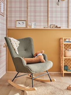 Chambre et rangement-Chambre-Chaise, tabouret, fauteuil-Fauteuil d'allaitement à bascule en tissu bouclette