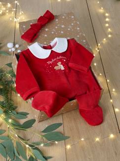 Baby-Baby Weihnachts-Geschenkset: Strampler & Haarband Oeko-Tex