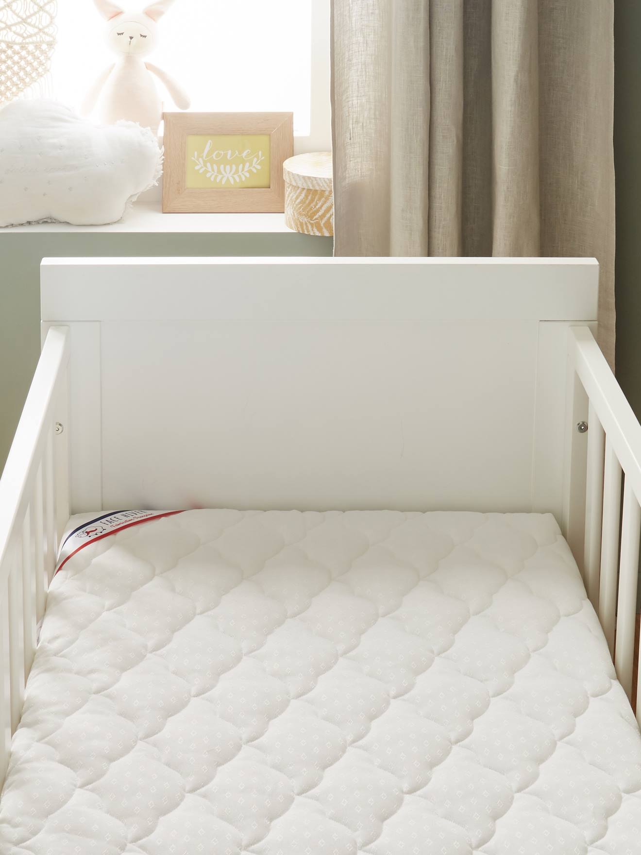 Matelas Bébé MotherPlus 120x60x13cm - Respirant Imperméable - Écologique Hypoallergénique
