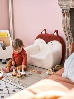 Chambre et rangement-Chambre-Chaise, tabouret, fauteuil-Fauteuil en mousse et fausse fourrure Renard