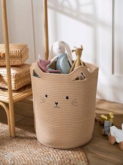 Linge de maison et décoration-Panier de rangement XL en corde de coton Chat