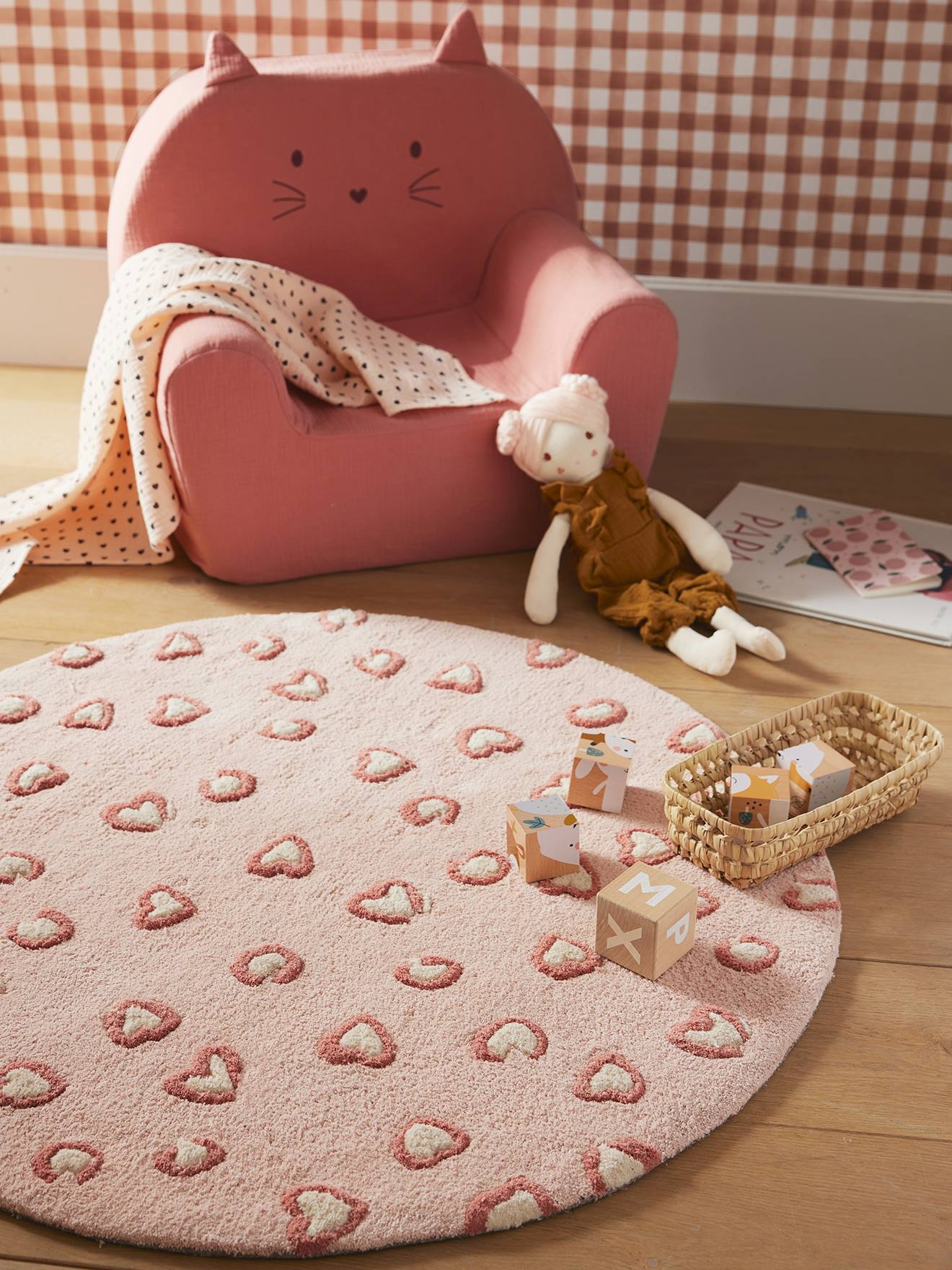 Runder Kinderzimmer Leoparden-Teppich LOVELY LEO Basics