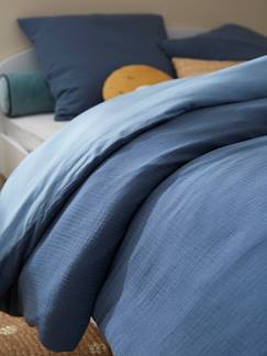 Linge de maison et décoration-Linge de lit enfant-Parure enfant bicolore fourre de duvet + taille d'oreiller