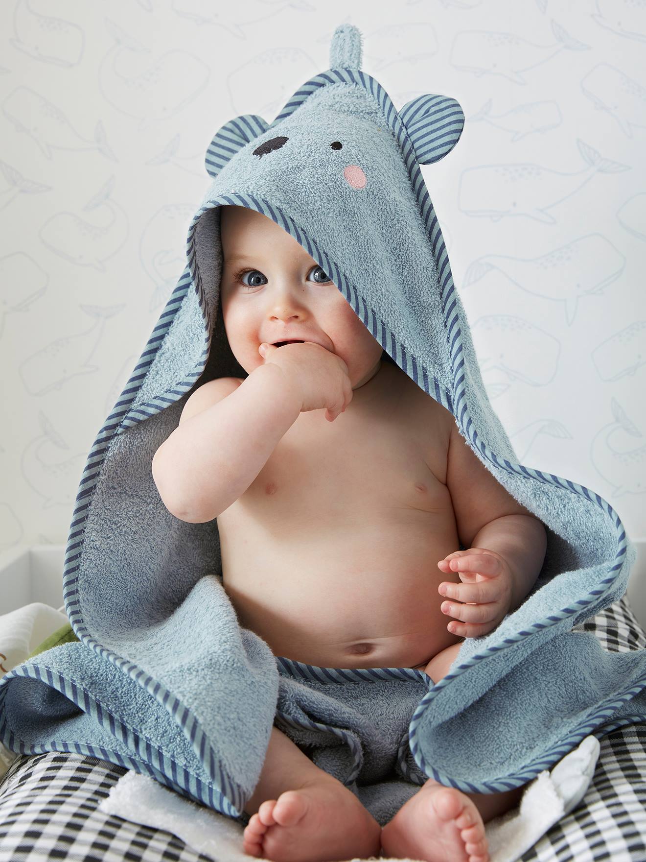 Serviette De Bain à Capuche Pour Bébé, 3 Pièces Cape De Bain Bébé