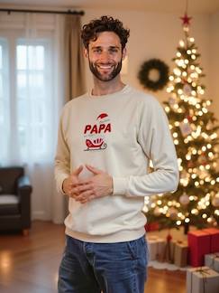 Vêtements de grossesse-Sweat homme "Meilleur Papa de Noël" capsule famille